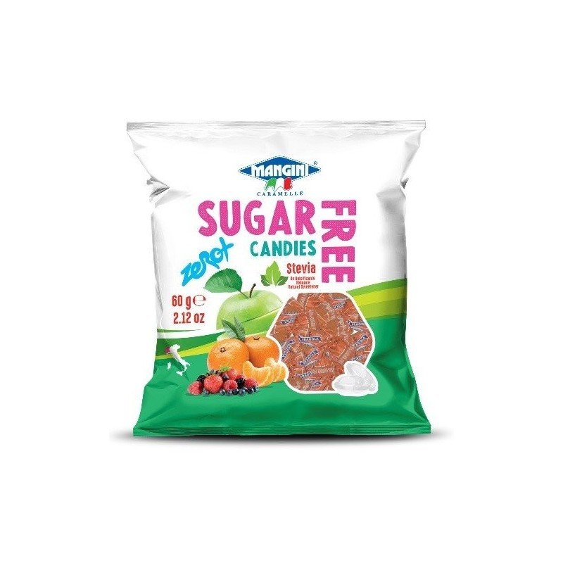 Cukierki o smaku truskawkowym ze stewią bez cukru 60 g