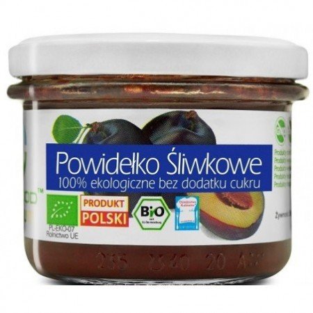 Powidełko Śliwkowe 100%  bez dodatku cukru BIO 180 g - BIOFOOD