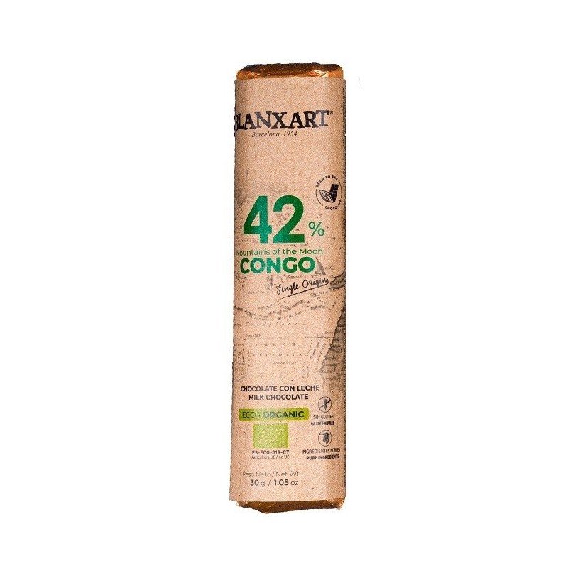 Czekolada mleczna 42% Kongo BEZGL. BIO 30 g