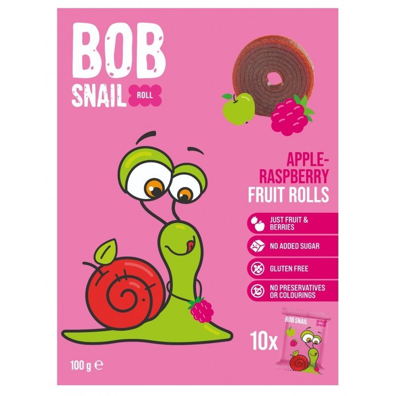 Przekąska jabłko - malina 100g - BOB SNAIL