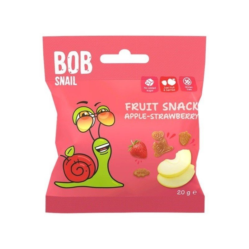 Przekąska jabłko truskawka 20g - BOB SNAIL