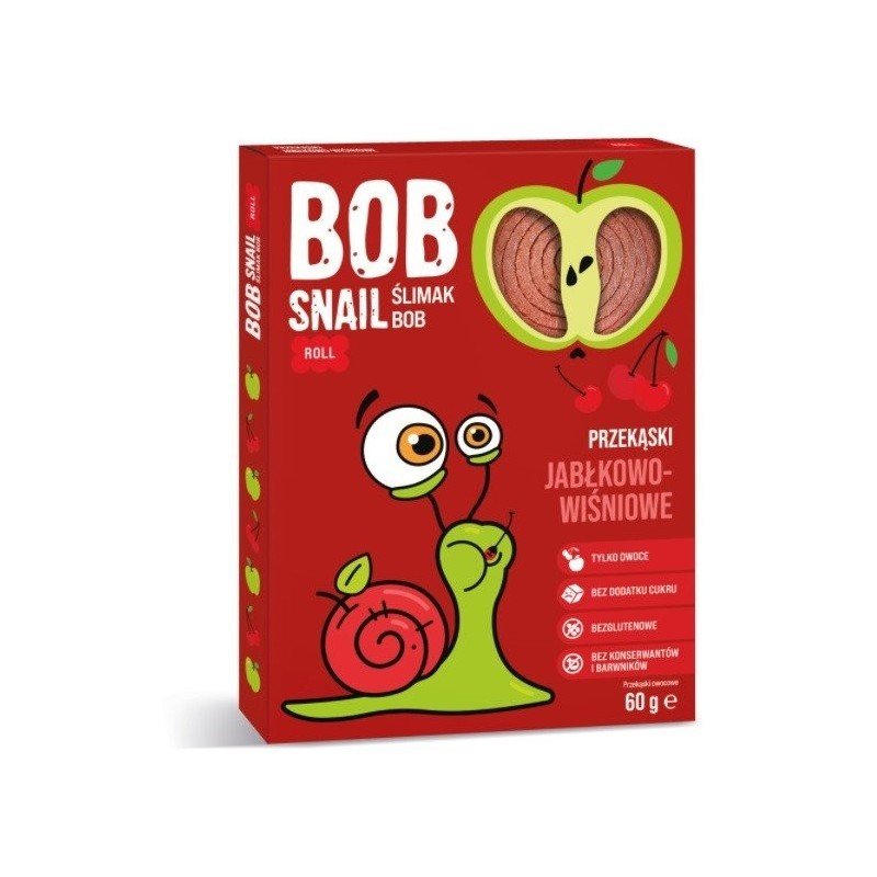 Przekąska jabłko-wiśnia 60 g - BOB SNAIL