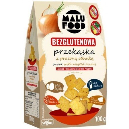 Przekąska Snacki z prażoną cebulką BEZGL. B/C 100g - MALU FOOD