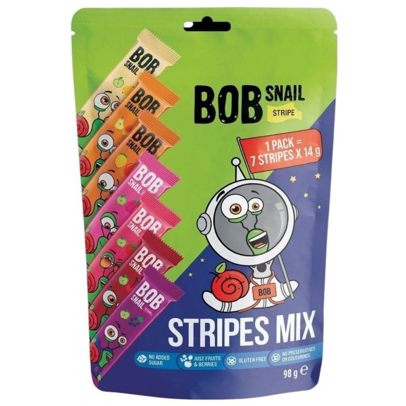 Przekąski stripe mix 98 g (7x14g) - BOB SNAIL