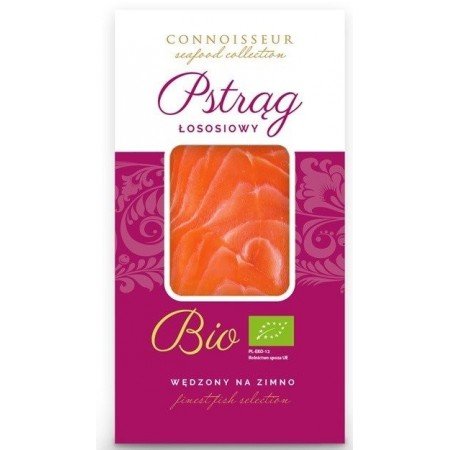 Pstrąg łososiowy wędzony na zimno BIO 100g - CONNOISSEUR