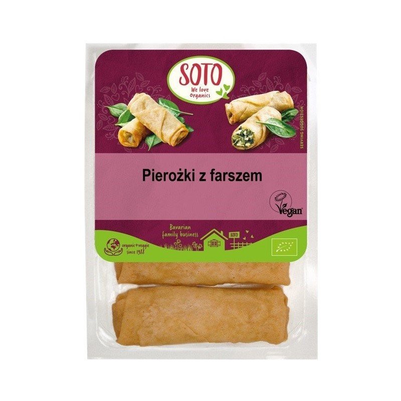 Rollsy ze szpinakiem i orzechami nerkowca BIO 200 g - SOTO