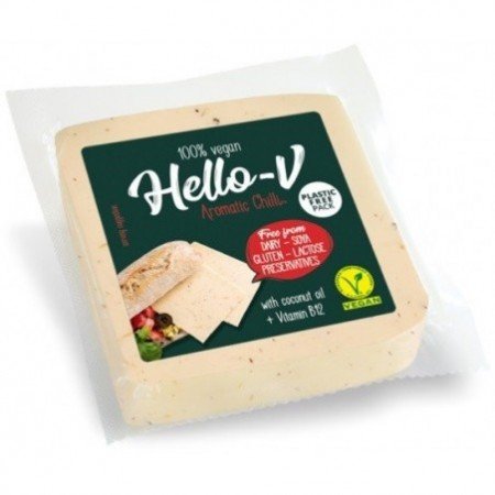 Roślinna alternatywa sera z chili- kostka 200 g - HELLO-V