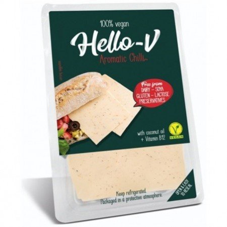 Roślinna alternatywa sera z chilli- plastry 140 g - HELLO-V