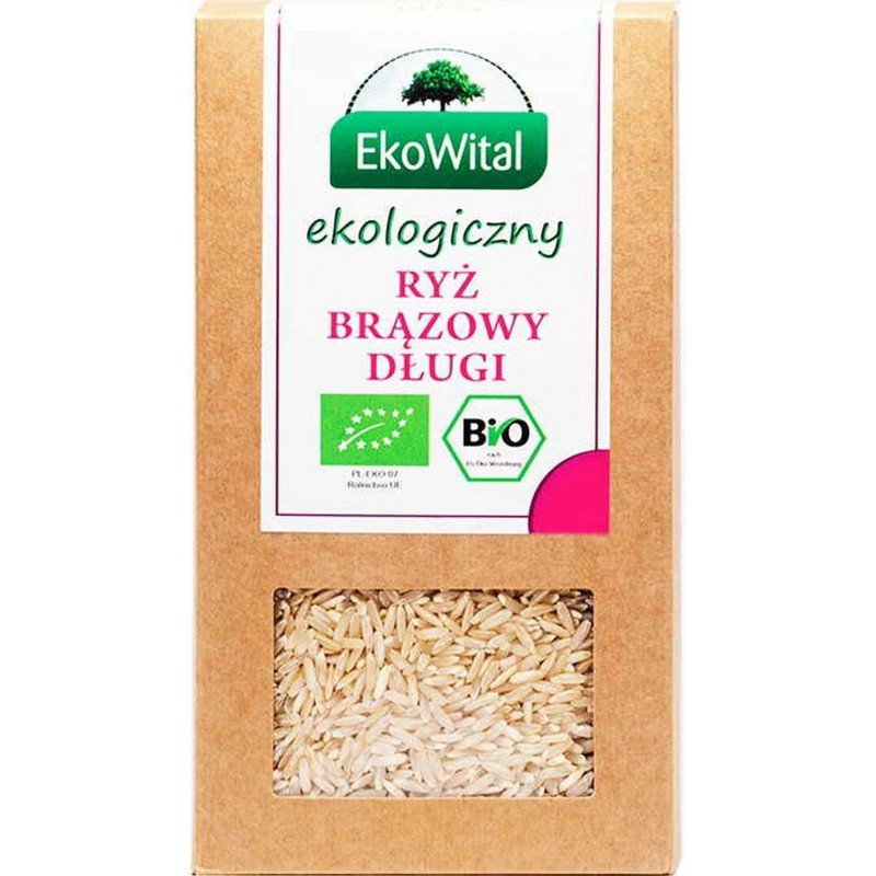 Ryż brązowy długoziarnisty BIO 500 g - EKOWITAL