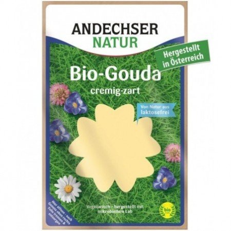 Ser gouda w plastrach 48% tł. B/L BIO 150 g - ANDECHSER