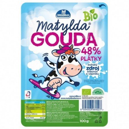 Ser gouda w plastrach 48% tł. BIO 100 g - MATYLDA
