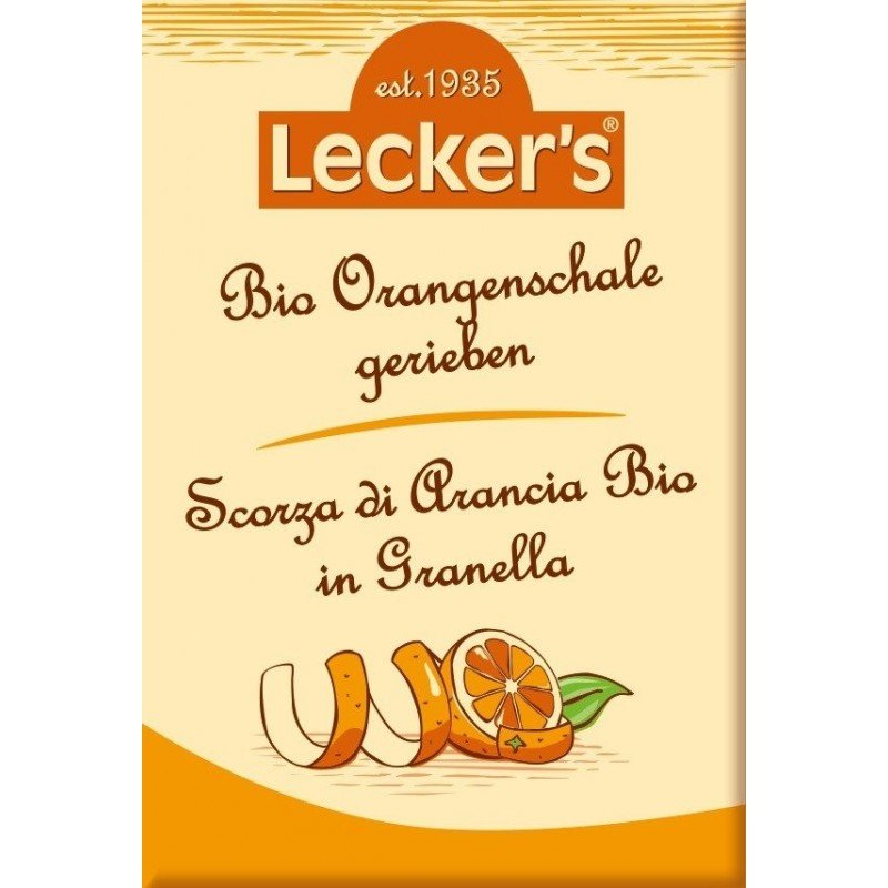 Skórka pomarańczowa starta BIO 15 g - LECKER`S