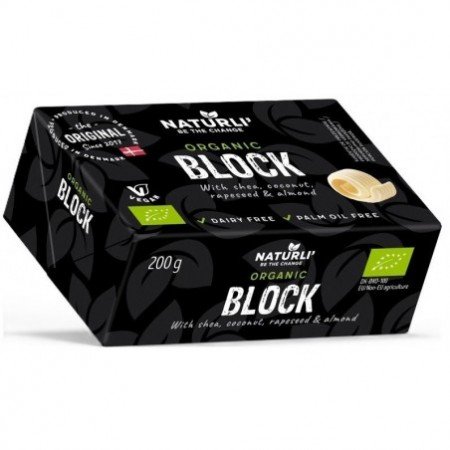 Smarowidło wegańskie w kostce BIO 200 g - NATURLI