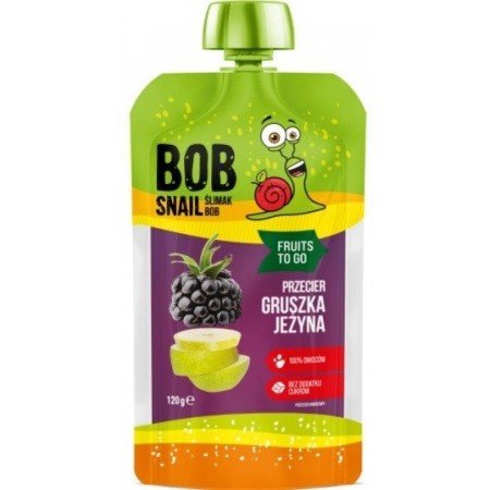 Smoothie gruszka - jeżyna bez dodatku cukru 120g - BOB SNAIL