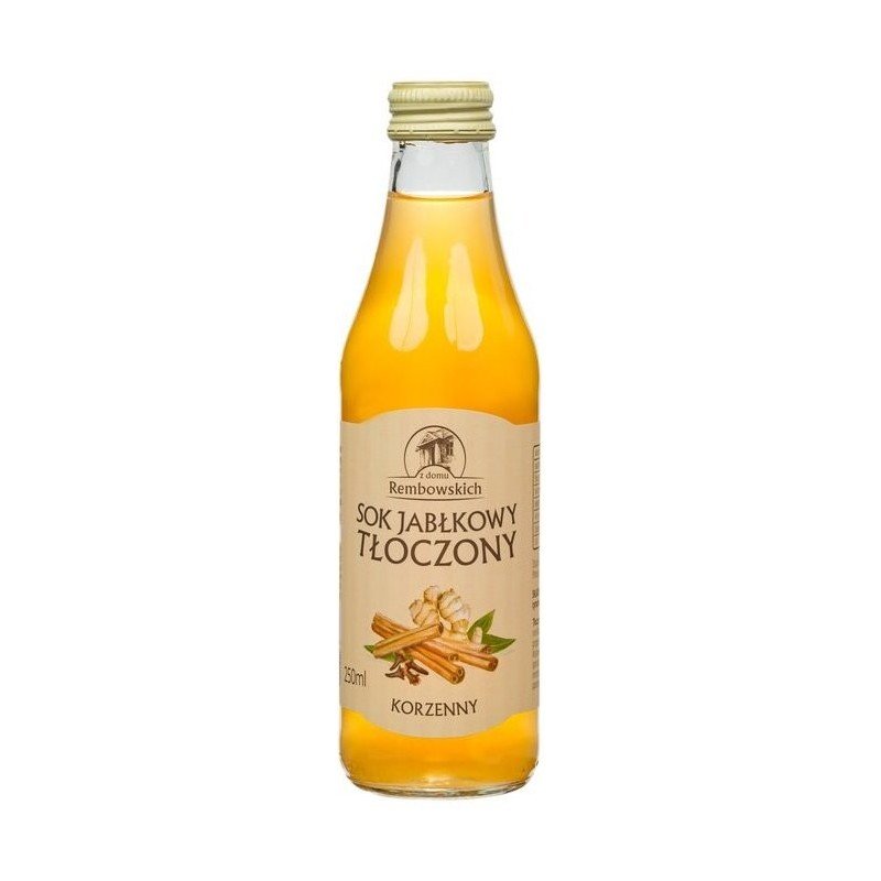 Sok jabłkowy tłoczony korzenny 250 ml - REMBOWSCY