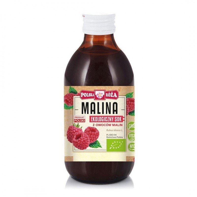 Sok z owoców malin BIO 250 ml - POLSKA RÓŻA