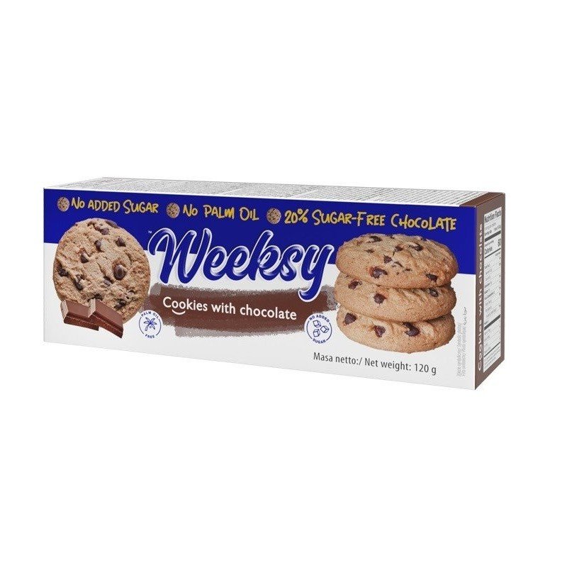 Kruche ciasteczka z czekoladą B/C 120g