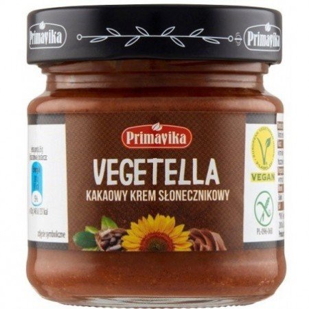 Vegetella - kakaowy krem słonecznikowy 160g - PRIMAVIKA