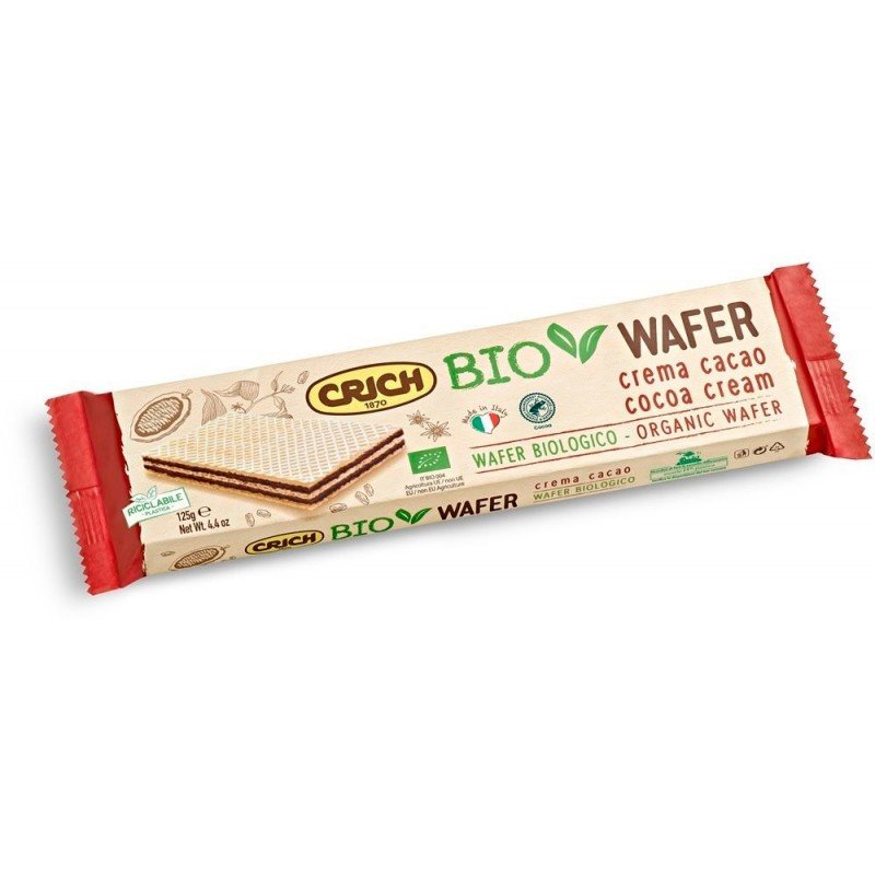 Wafelki z kremem kakaowym BIO 125 g - CRICH