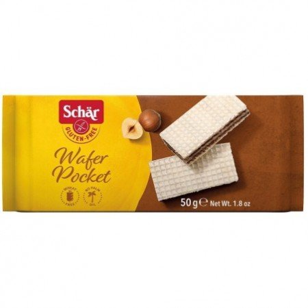 Wafer pocket - wafelki orzechowe BEZGL. 50 g - SCHAR