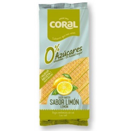 Wafle z kremem cytrynowym bez dodatku cukru 150 g - CORAL