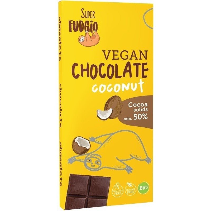 Wegańska czekolada kokosowa BIO 80 g - SUPER FUDGIO