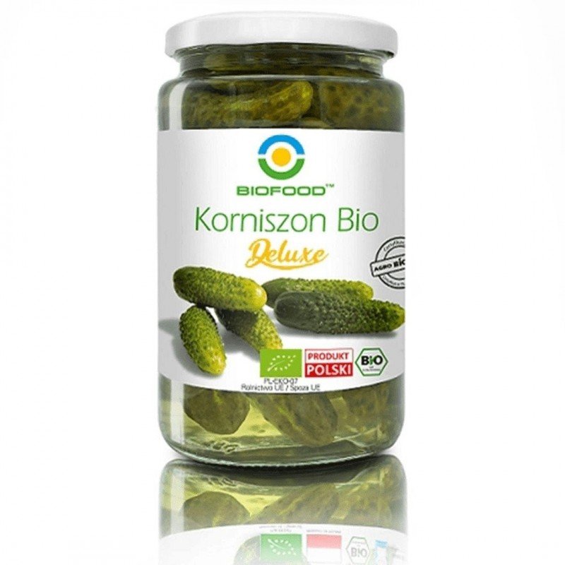 Ogórki Korniszony Deluxe BIO 740/440  g