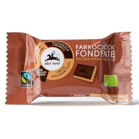 HERBATNIKI ORKISZOWE Z GORZKĄ CZEKOLADĄ FAIR TRADE BIO 28 g - ALCE NERO
