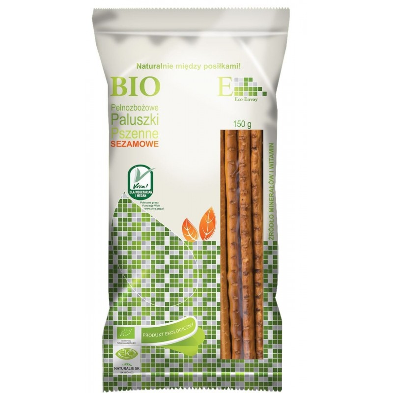 PALUSZKI PEŁNOZIARNISTE Z SEZAMEM BIO 150 g - ENVOY