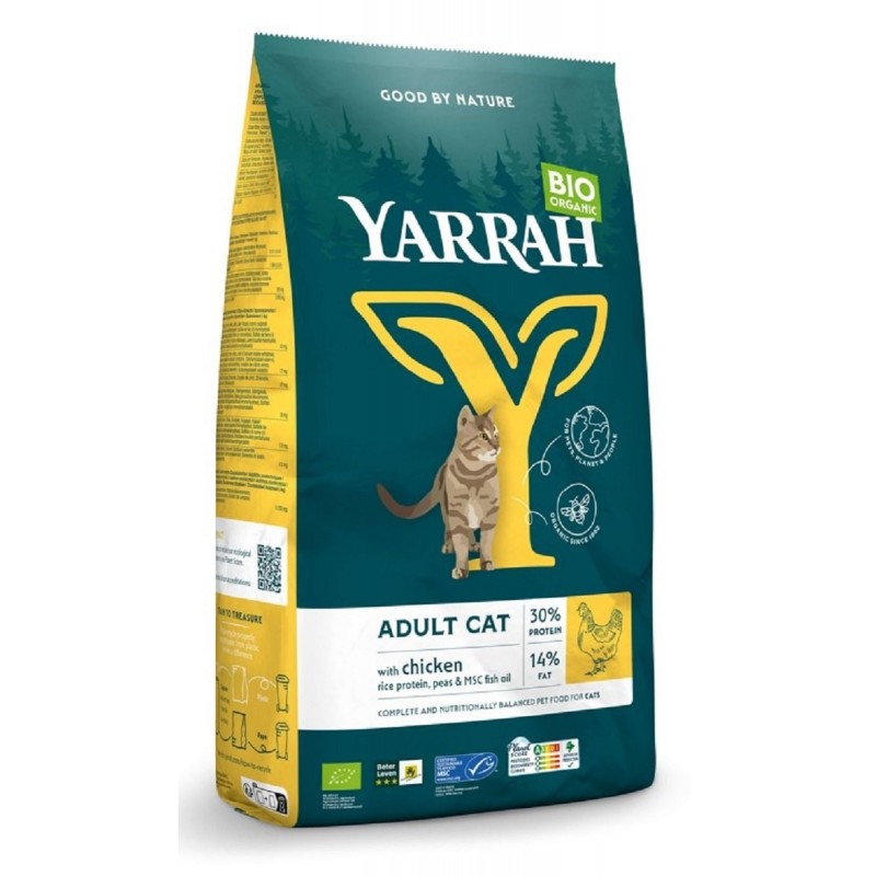 (DLA KOTA DOROSŁEGO) KARMA Z KURCZAKIEM BIO 800 g - YARRAH